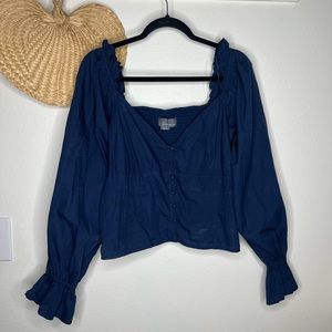 Anthropologie long sleeve puff sleeve
